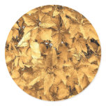 Gold Leaf Round Sticker