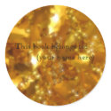 Gold leaves bookplate stickers