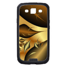 Gold Leaves Fractals Galaxy S3 Covers