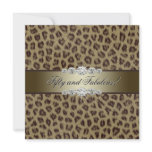 Gold Leopard 50th Birthday Party Invitations