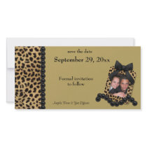 Gold Leopard And Black Pearls Save The Date