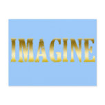 Gold Letters Imagine on T-shirts, Mugs, Gifts postcards