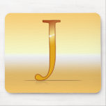 gold lettre "J" Tapis De Souris