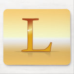 gold lettre "L" Tapis De Souris