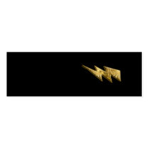 Gold Lightning Bolt Profile Card Business Card