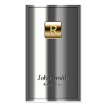 Gold Logo Metallic Realtor Business Card