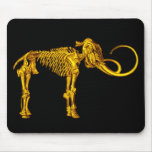 Gold Mammoth Skeleton mousepads