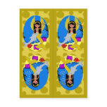 Gold Mermaid and Merfaery Bookmarks postcards