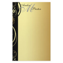 Gold Monogram Floral Scroll Wedding Stationary