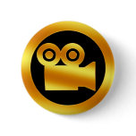 Gold Movie Camera Symbol buttons