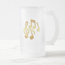 GOLD MUSIC NOTES MUGS
