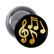GOLD MUSIC NOTES PIN