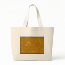 Gold n Copper Sheet :  Lotus Engraved Design Tote Bag