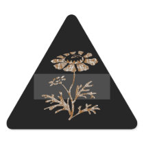Gold n Silver Engraved Floral Black Beauty