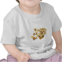 Gold Nuggets On White