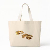Gold Nuggets On White Bag