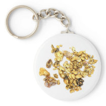 Gold Nuggets On White
