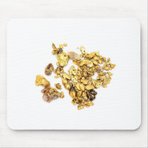 Gold Nuggets On White