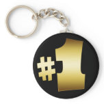 GOLD NUMBER ONE KEY CHAINS
