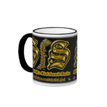 Gold on Black Sick Stick Custom Mug
