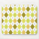 Gold, Orange, & Lime Green Argyle Preppy Mousepad