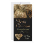 Gold Ornaments Holiday Card photo cards