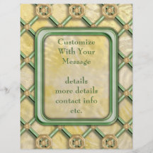 Gold Patina Lattice Personalized Flyer