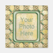 Gold Patina Lattice Refrigerator Magnet