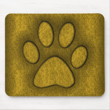 GOLD PAW PRINT MOUSEPADS