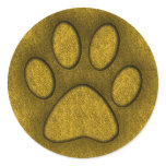 GOLD PAW PRINT STICKERS