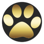 GOLD PAW PRINT stickers