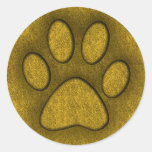 GOLD PAW PRINT STICKERS