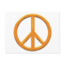 GOLD PEACE SIGN POST CARD