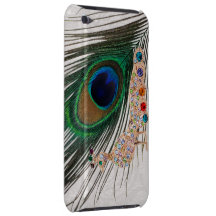 Gold Peacock Jewels & Feather Paisley Lace iPod Touch Cover