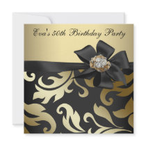 Gold Pearl Black Gold 50th Birthday Party