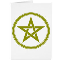 gold pentacle card