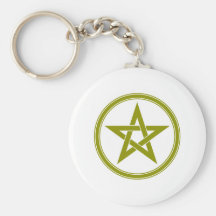 gold pentacle keychain