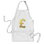 Gold Pound Sign Graphic Aprons