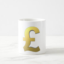 Gold Pound Sign Graphic Coffee Mug
