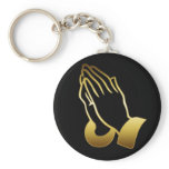 GOLD PRAYING HANDS KEYCHAIN