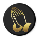 GOLD PRAYING HANDS REFRIGERATOR MAGNET