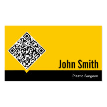 Gold QR Code Plastic Surgeon Business Card