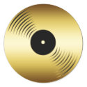 GOLD RECORD ALBUM stickers