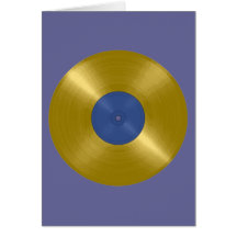 Gold Record with Blue Label Greeting Card