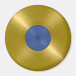 Gold Record with Blue Label Magnets