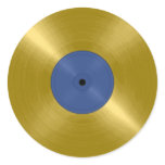 Gold Record with Blue Label stickers