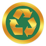 Gold Recycle Icon stickers