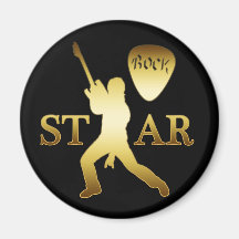 GOLD ROCK STAR REFRIGERATOR MAGNETS