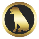 GOLD ROTTWEILER DOG stickers