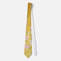 Gold Sakura Kimono - Japanese Design Tie